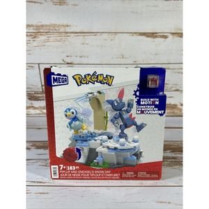 MEGA Pokemon Piplup & Sneasel's Snow Day (183 Pcs) Build With Motion (BRAND NEW)